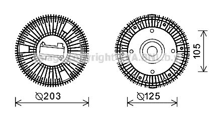 AVA QUALITY COOLING Сцепление, вентилятор радиатора IVC117